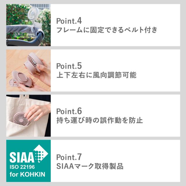 ハンズフリー5WAYミニファン