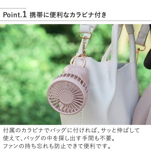 携帯に便利なカラビナ付き