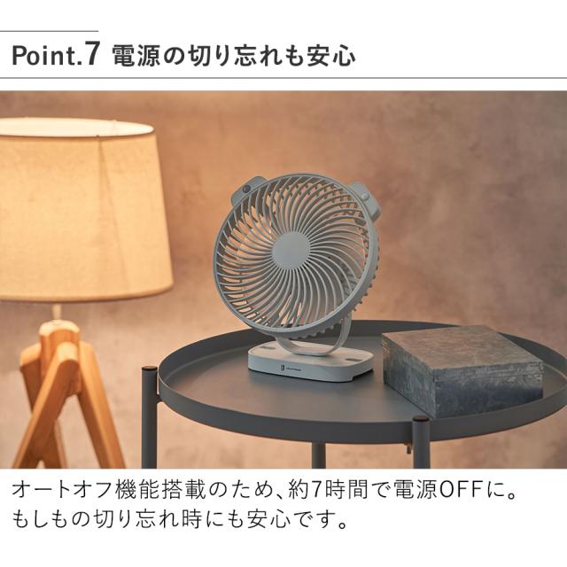 LCAF030 暑さ指数表示付人感センサーマグネットファン 電源の切り忘れも安心