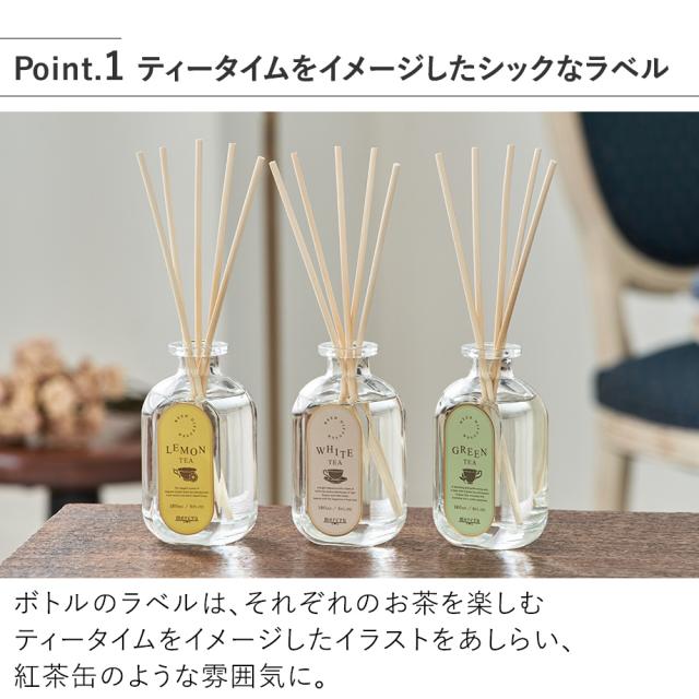 MRU-138 リードディフュザー ティータイムをイメージしたシックなラベル