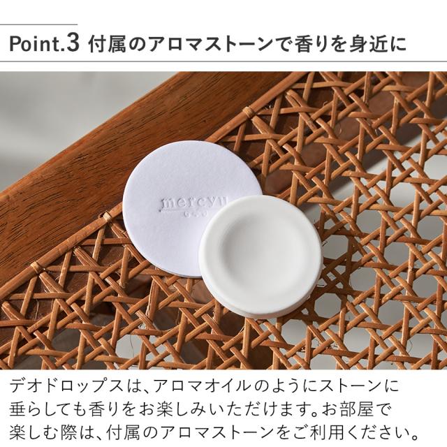 MRU-142 デオドロップス 付属のアロマストーンで香りを身近に