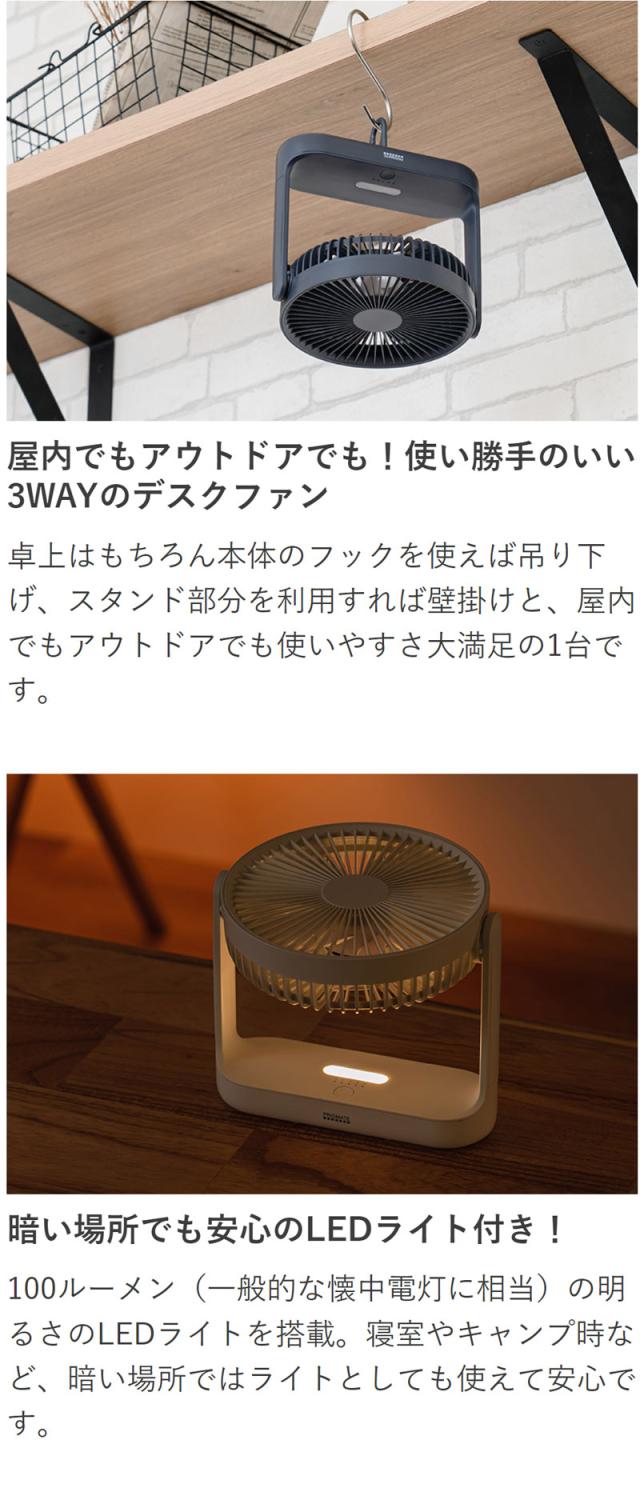  3WAYスリムデスクファン 
