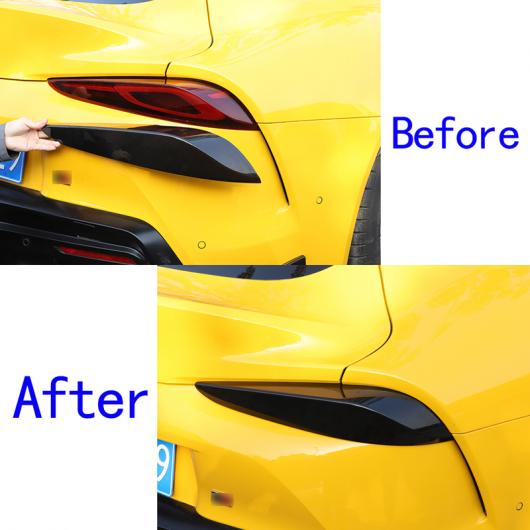 2ピース リア テールライト ランプ カバー スモーク ブラック