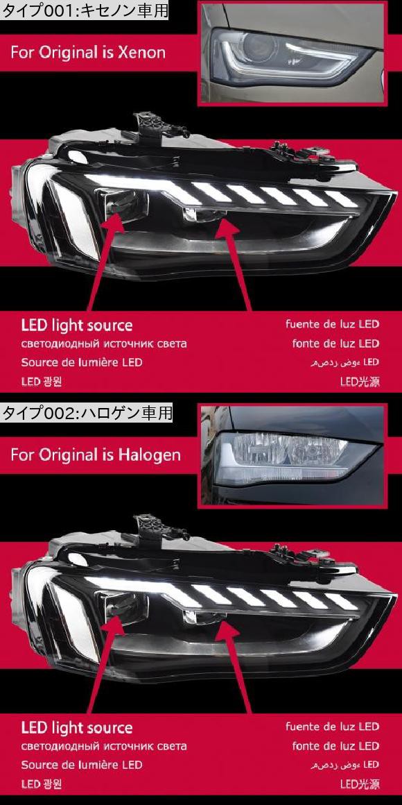 ヘッド ランプ 適用: アウディ/AUDI A4 LED ヘッドライト 2013-2016 ヘッドライト RS4 B9 DRL ウインカー ハイ  ビーム エンジェル アイ の通販はau PAY マーケット - オートパーツエージェンシー | au PAY マーケット－通販サイト