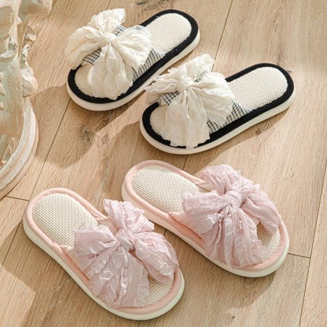 室内スリッパ 夏 レディース 涼しい 麻 通気性 軽い クッション性 蒸れ防止 滑りにくい フラット 快適 ナチュラル