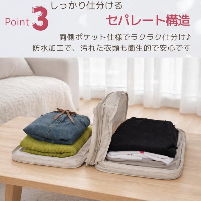 トラベル圧縮ケース 衣類整理バッグ コンパクト収納ポーチ ファスナー圧縮 旅行収納グッズ スーツケース整理 衣類収納 軽量設計 省スペース 出張便利アイテム