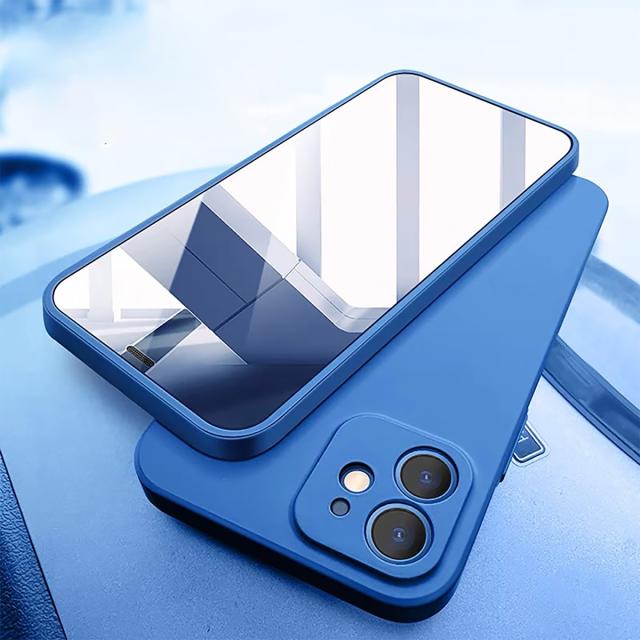 iPhone12用ケース マット仕上げ 一体型設計 スタイリッシュ 高耐久 透明保護 簡単装着