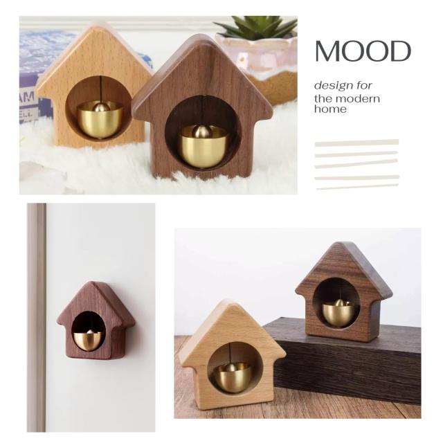 真鍮 ドアチャイム 木製 インテリア雑貨 おしゃれ 癒し 北欧風 ナチュラル ギフト 記念品