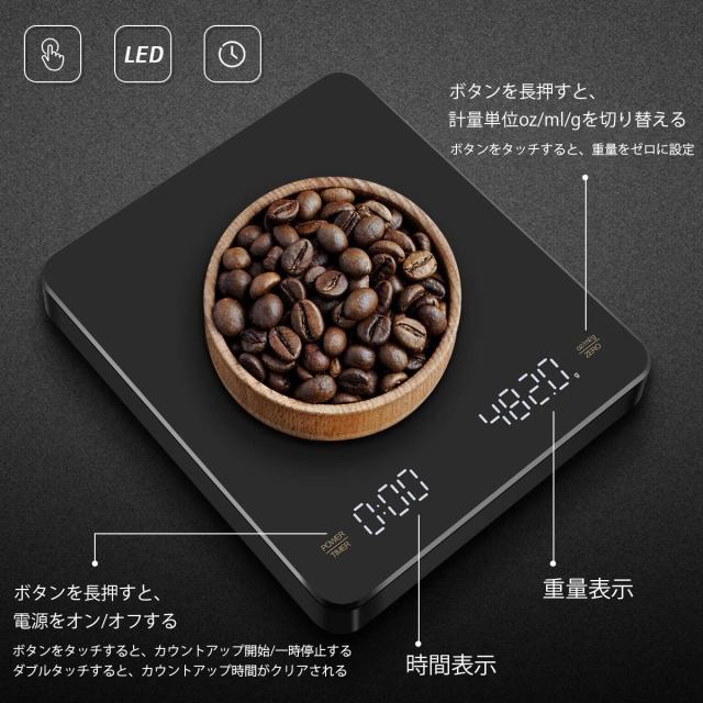 充電式スケール 400mAhバッテリー USB充電対応 コードレス 省エネ 持続稼働 自動オフ 軽量設計 高精度測定 便利ガジェット