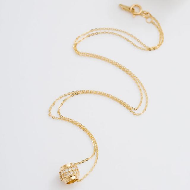 レディースネックレス 小粒 ジルコニア ゴールドチェーン 華奢ネックレス デコルテ映え 上質 シンプル 通勤 デート 贈り物