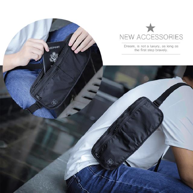 レディース セキュリティポーチ ポーチ 旅行便利グッズ パスポートケース 腰 ポシェット 貴重品入れ 薄型 ウエスト スキミング防止 シークレットポーチ 海外旅行 ショルダーバッグ ミニ