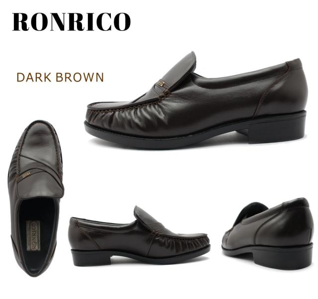 RONRICO ロンリコ メンズ 本革 山羊革 ビジネスシューズ 日本製 232 4E スリッポン モカシン RONRICO ロンリコ メンズ 本革 山羊革 ビジネスシューズ 日本製 232 4E