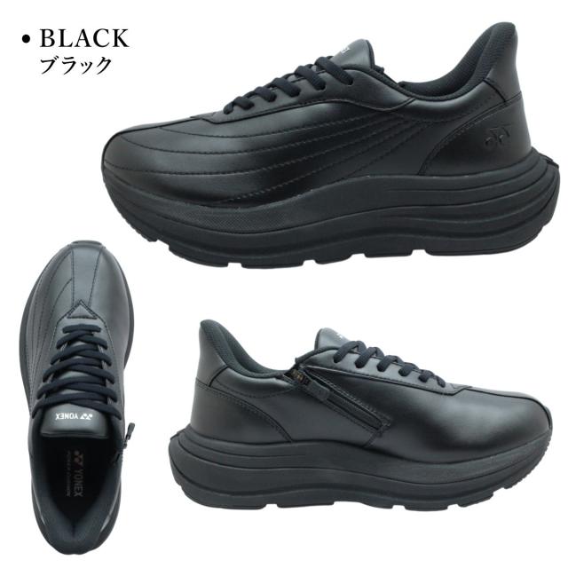YONEX ヨネックス メンズ ウォーキングシューズ SHW M128 スニーカー パワークッション 3.5E ローカット ハンズフリー 紐靴 ファスナー付き クッション