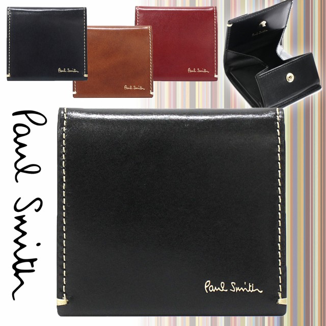 春の最新作 送料無料 ポールスミス Paul Smith メンズ コインケース 小銭いれ ポリッシュカーフグループ ウォレット 牛革 レザー 紳士 財布 専用箱付 Psq140 被り心地最高