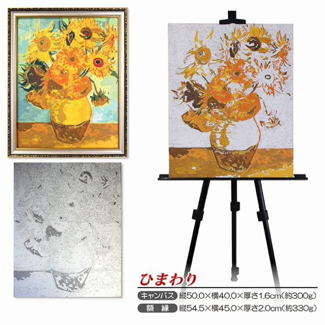 キャンバス 絵画 画材セット 大人の塗り絵 名画 美術 道具 【名画の