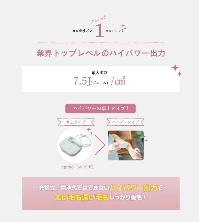 脱毛器 vio 顔 冷却 光脱毛 フラッシュ IPL美顔器 全身脱毛 顔 男性ヒゲ 【家庭用脱毛器 epimo】【送料無料】 サロン級 ハイパワー出力 7.5J ジュール VIO ムダ毛 処理 バストケア フェイシャルケア dap
