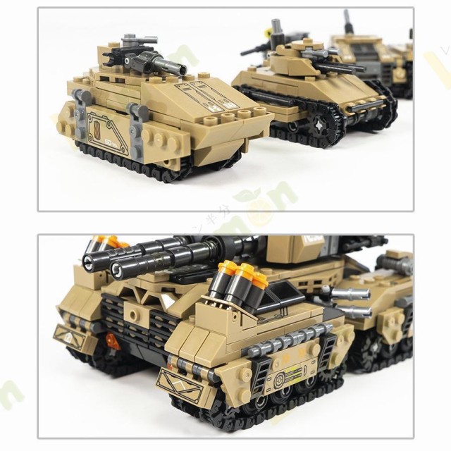 ブロック互換 レゴ 互換品 レゴ戦車 軍用車両 ミサイル車など８in1 