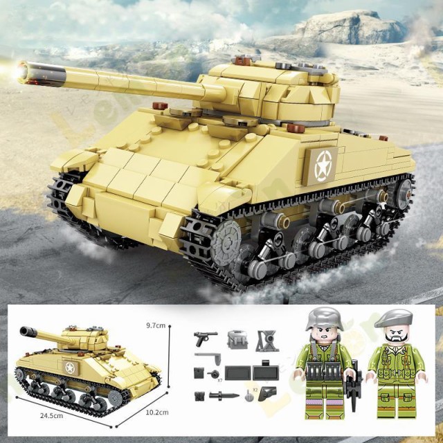 ミリタリー 戦車 アメリカ戦車 ティーガーI戦車 ブロック互換 レゴ