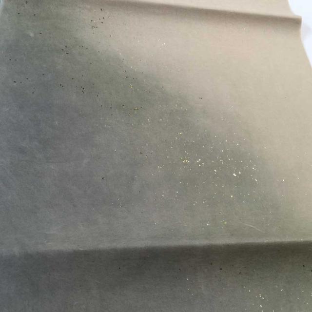 【書道用紙】【色画仙紙(かな用)】 三色斜裾ぼかし＋大小金砂子＋絹目加工 半切 茶 109GDP