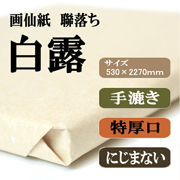 書道用紙 画仙紙 聯落ち かな用白露50枚