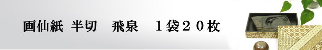 書道用紙画仙紙半切飛泉20