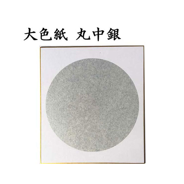 大色紙 丸中銀 5枚セット BA56