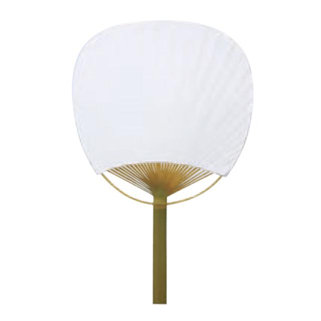 白うちわ(丸型平骨) 5枚セット TH11