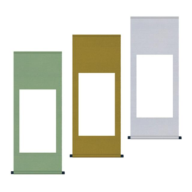 白抜掛軸 半切1/2 純綿丸表装