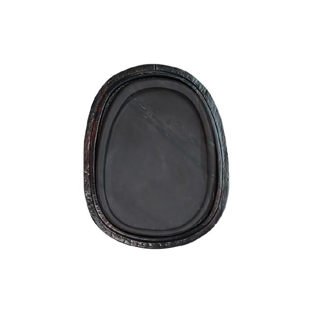 麻子坑端渓硯 薄楕円四吋 HM74