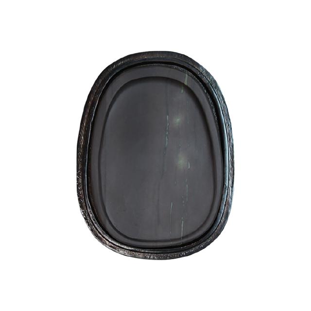 麻子坑端渓硯 薄楕円五吋 HM75