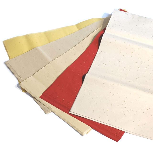 書道用紙 色画仙紙 半切 冷金宣