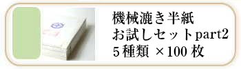 漢字用半紙お試しセットPart2 5種×100枚