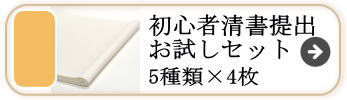 初心者 清書提出用 条幅お試しセット
