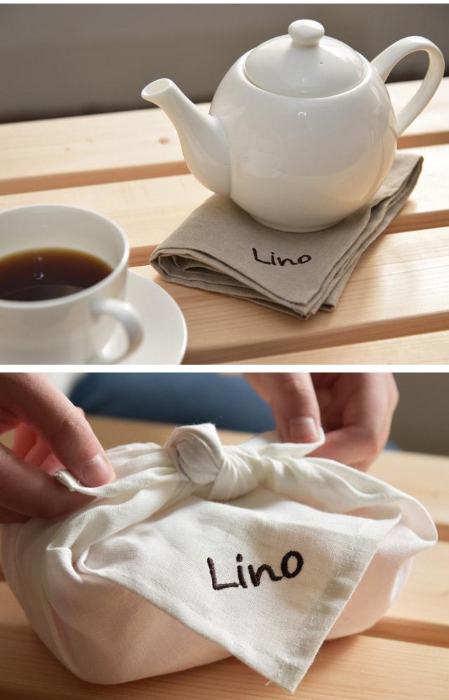 麻のキッチンタオル