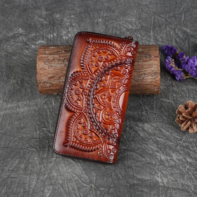 牛革花柄型堀財布 flower-wallet_green.jpg