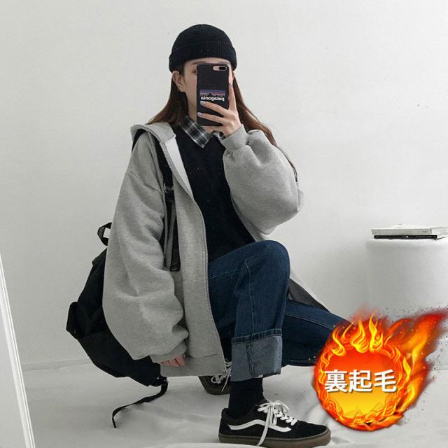 パーカー レディース 長袖 冬 裏起毛 厚手 防寒 保温 オーバーサイズ ゆったり フード付き ジップアップ 前開き カジュアル オシャレ 冬服 トップス パーカー レディース 裏起毛 冬服 フード付き 防寒 ジップアップ