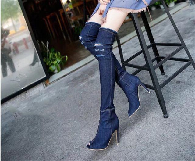 最終価格 希少デザイン ニーハイ デニム ロング ブーツ ジーンズ ジーパン 81UWiyDuLsL._AC_SY395_.jpg