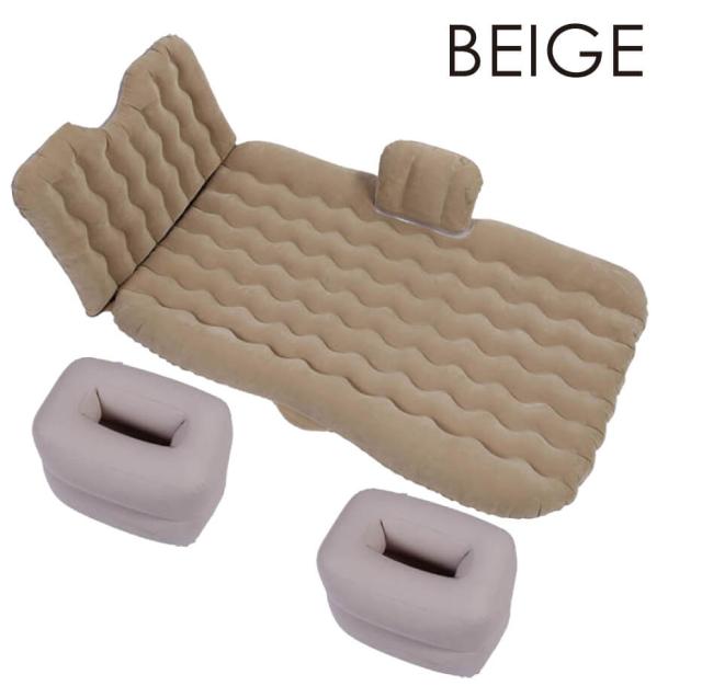 エアーベッド 後部座席用 シングル 90x185cm 車中泊 キャンプ用 耐久性抜群 補修キット付属 電動ポンプ付属