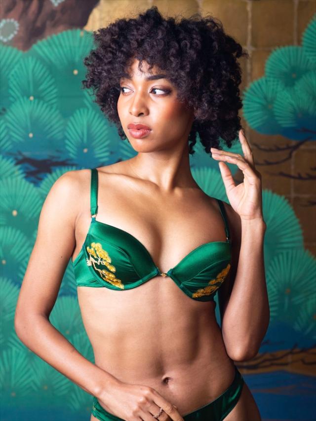 N bijoux Tokyo 千歳 -Chitose- Bra ブラジャー made in Japan 極上の和ランジェリー  日本製 シルク 下着 レディース ブラジャー