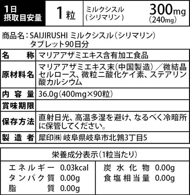 成分表