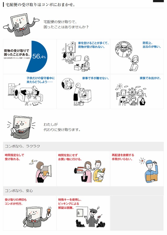 パナソニック 戸建住宅用宅配ボックス COMBO ハーフタイプ 前出し FF CTNR4030 Panasonic｜au PAY マーケット