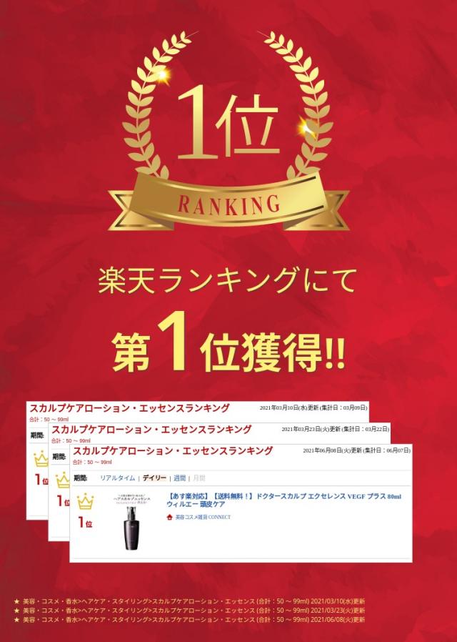 【送料無料】 ドクタースカルプ エクセレンス VEGF プラス 80ml ウィルエー 頭皮ケア