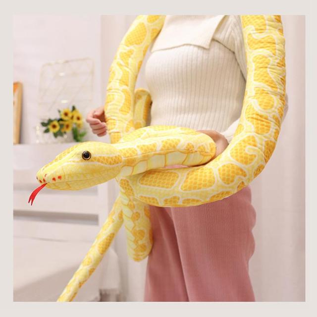 ヘビ ぬいぐるみ 蛇 へび ニシキヘビ イエロー リアル 本物