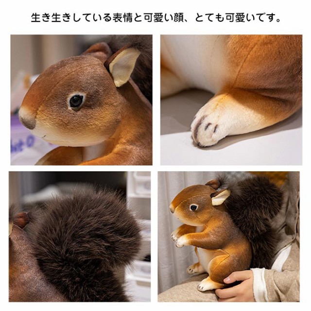 ぬいぐるみ リス リアル りす 栗鼠 かわいい 動物おもちゃ 本物