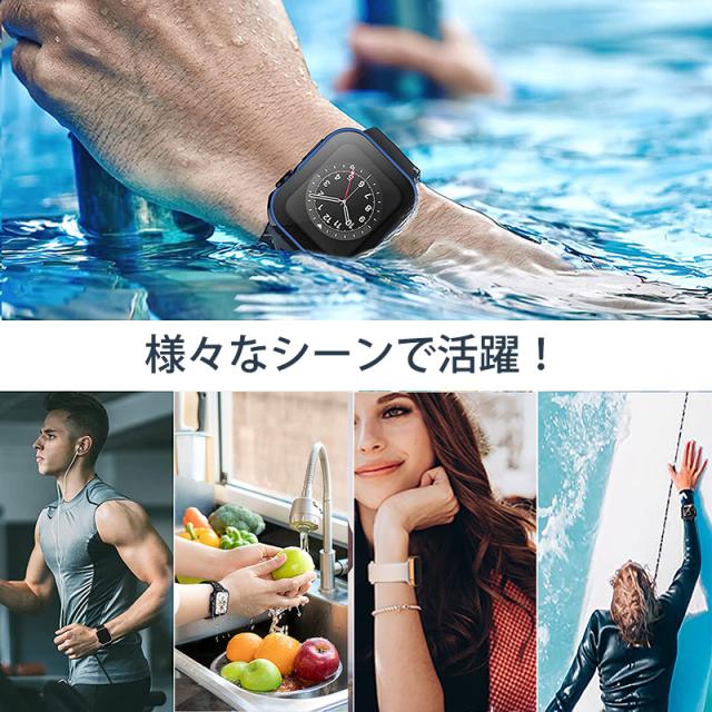 アップルウォッチ カバー 防水 保護 ケース 45mm 44mm 41mm 40mm apple watch シリーズ 7 SE 6 5 4 保護ケース 保護フィルム