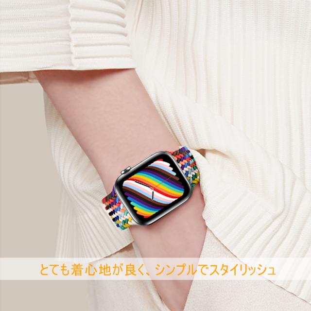 アップルウォッチ バンド スポーツループ ナイロン 編み メッシュ ベルト レディース メンズ apple watch 腕時計 着せ替え 交換