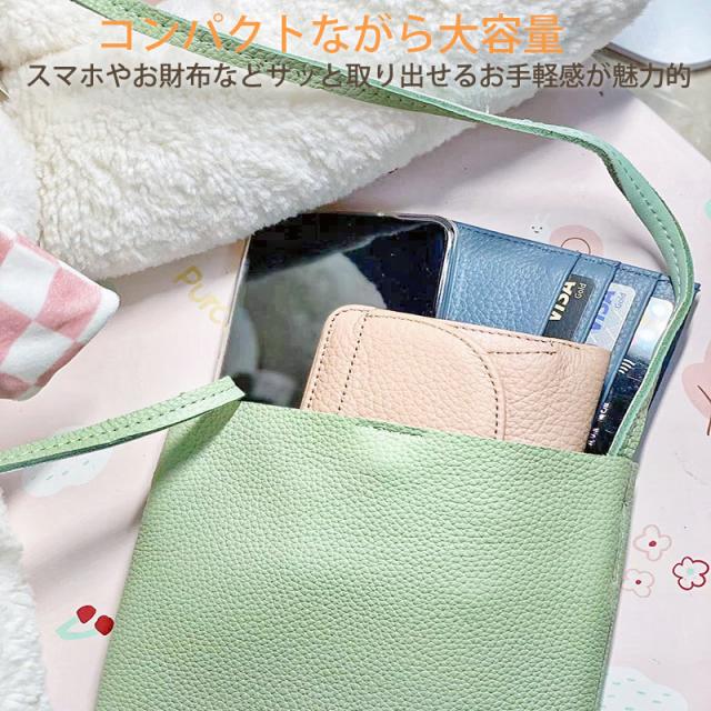 スマホポーチ ショルダー レディース 本革 スマホポシェット バッグ 斜めがけ 軽量 縦型 ショルダーポーチ レザー ボディバッグ 携帯ポーチ 小物入れ 