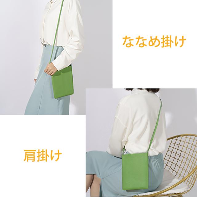 スマホポーチ ショルダー レディース 本革 スマホポシェット バッグ 斜めがけ 軽量 縦型 ショルダーポーチ レザー ボディバッグ 携帯ポーチ 小物入れ 