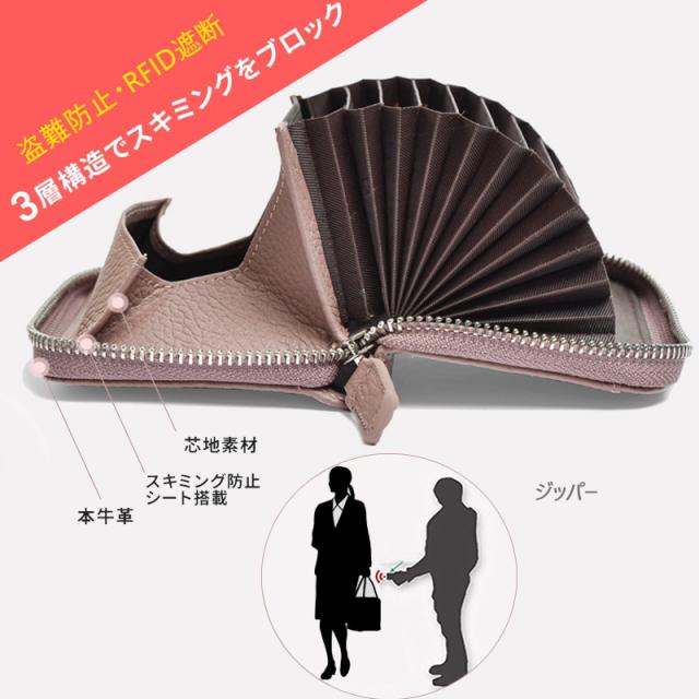 財布 カードケース 本革 RFID 磁気 スキミング防止 小銭入れ