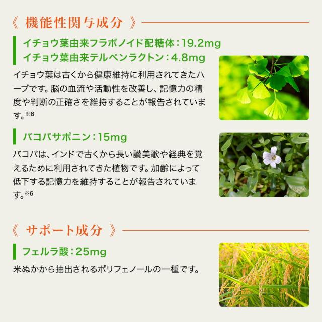 イチョウ葉+バコパ 90球/袋入